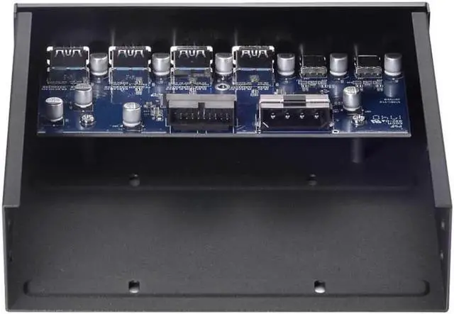 Alt view image 7 of 7 - 5.25" Front Bay USB HUB 2-Port USB 3.1 & 4-Port USB 3.0 High Speed 5Gbps USB Hub Front Panel Computer Case Optical Drive Bay Converter Hub