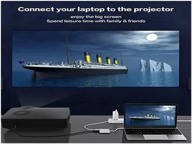 Alt view image 6 of 7 - USB C/Type C to HDMI Adapter, Thunderbolt 3 to HDMI 4K Adapter, USB-C Digital AV Multiport Adapter for Mac/ MacBook/iPad Pro/ S20/S10+/Projector with USB 3.0 Port and PD Quick Charging Port Silver