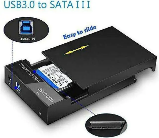 Alt view image 2 of 7 - 2.5"/3.5'' Hard Drive External Enclosure SATA to USB 3.0 HDD Docking Station