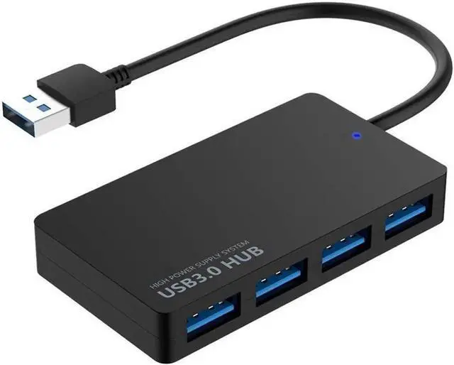 Alt view image 2 of 5 - 4-Port USB 3.0 Data Hub Compatible with MacBook Mac Pro/Mini iMac Surface Pro XPS Notebook PC USB Flash Drives Mobile HDD