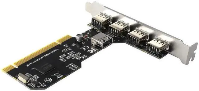 Alt view image 3 of 6 - Internal USB 2.0 PCI Card, 5 Port (4 External & 1 Internal) PCI Expansion to USB 2 Adapter Hub Controller, High Speed 480Mbps for Desktop