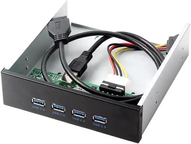 Alt view image 2 of 3 - NGFF USB 3.0 HUB 4 Ports Front Panel to Motherboard 20Pin Connector Cable for 5.25" CD-ROM Bay
