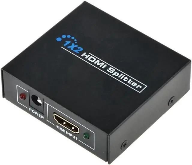 Alt view image 2 of 3 - New Full HD 1x2 Port HDMI Splitter Amplifier Repeater 3D 1080p Female Switch Box Hub