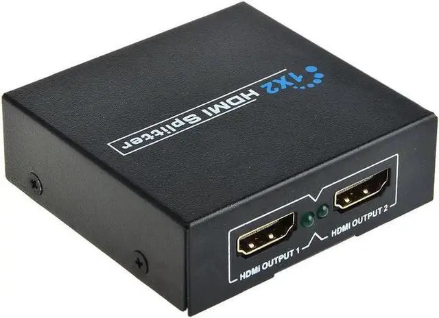 Main image of New Full HD 1x2 Port HDMI Splitter Amplifier Repeater 3D 1080p Female Switch Box Hub
