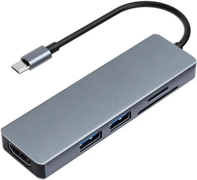 Alt view image 5 of 7 - Multifunctional Expansion Dock USB-C Hub Docking Station Adapter With USB 3.0 / 4K HDMI HD Display /RJ45 Gigabit Ethernet /PD Charging SD &TF Card Readers