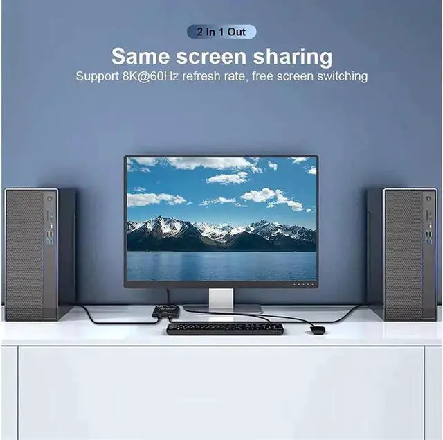 Alt view image 5 of 7 - USB-C USB3.1 Type-C 8K Switch Bi-Direction Adapter 8K@30Hz 4K@120Hz Power Delivery 100w 10Gbps Data Transfer Multi-Function Splitter Converter Cable for Multiple USB-C Sources and Displays