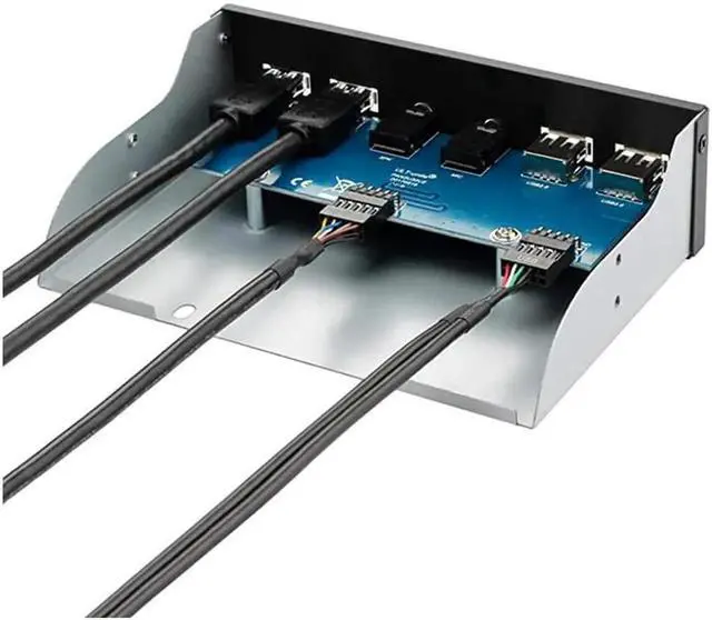 Alt view image 2 of 7 - USB 31 Front Panel hub Optical Drive 525inch Panel Computer Expansion Board with KeyA7 Ports Support TypeC USB 30 USB 20 Microphone Input and Audio Output Port for Computer case