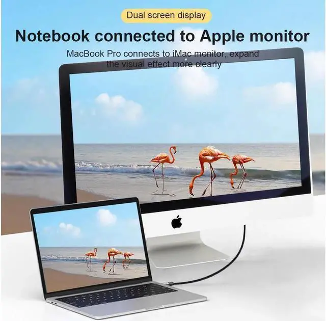 Alt view image 7 of 7 - Mini DisplayPort to Mini DisplayPort 1.4 8K(7680X4320)@60Hz 4K@144Hz Ultra HD Cable Converter Compatible with Thunderbolt MacBook Pro MacBook Air 2M