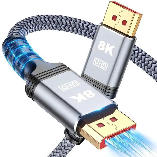 Main image of DisplayPort Cable 1.4, 8K 4K DP Cable 3.3ft, Display Port Cable [8K@60Hz, 4K@144Hz, 2K@240Hz, 32.4Gbps], High Refresh Rate for Gaming Monitor, HBR3, HDR (3.3 Feet)