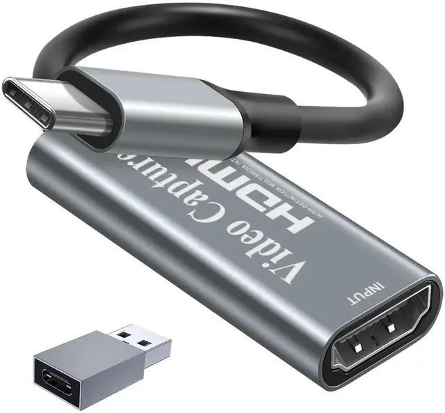 Main image of Video Capture Card, Video Recording Card Wonderful 4K HDMI to 1080P USB C for Gaming Streaming TV Recorder, for Windows Mac OS System with USB C Adapter to Adjust PS4, Switch, Xbox1