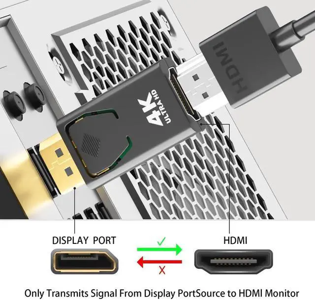 Alt view image 4 of 7 - DisplayPort to HDMI Adapter 4K 30Hz, 3-Pack Uni-Directional DP to HDMI Converter (Male to Female) Compatible with Laptop/PC/Monitor/TV, Stable Signal for Home Office Gaming & Streaming.