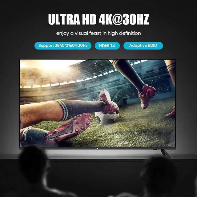 Alt view image 7 of 7 - USB 2.0 HDMI KVM Switch 1 Monitors 8 Computers, 4K@30Hz KVM Switches for 8 Computers Sharing Monitor Keyboard Mouse Hard Drives Printer, with EDID Adaptive,