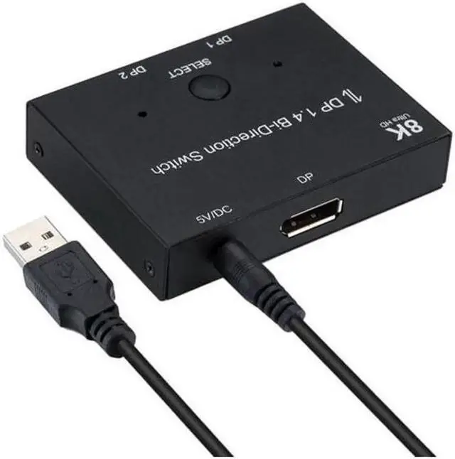 Alt view image 2 of 7 - DP DisplayPort 1.4 Bi-Direction Switch MST Hub Support HDCP SST Extended 8K@30hz 4K@60hz