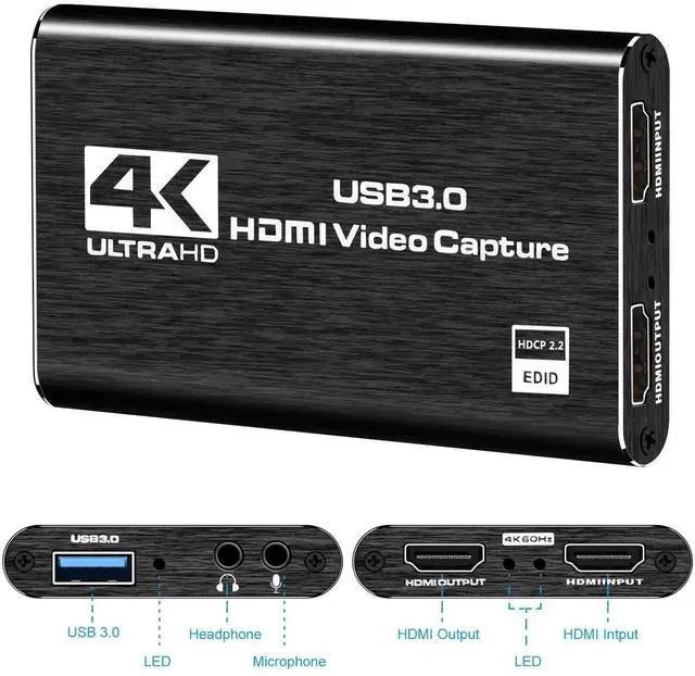 Alt view image 6 of 7 - Capture Card Nintendo Switch, 4K HDMI Video Capture Card, 1080P 60FPS, HDMI to USB 3.0 Capture Card for Streaming Work with Camera/Xbox/PS4/PS5/PC/OBS