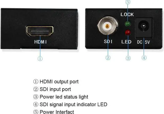 Alt view image 5 of 7 - SDI to HDMI Converter Adapter Mini 3G HD Sdi Hdmi Adapter for SD-SDI, HD-SDI and 3G-SDI Signals