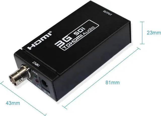 Alt view image 3 of 7 - SDI to HDMI Converter Adapter Mini 3G HD Sdi Hdmi Adapter for SD-SDI, HD-SDI and 3G-SDI Signals