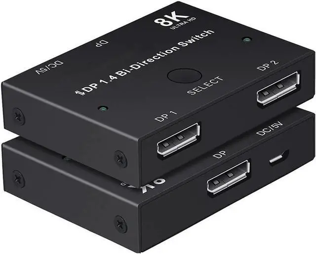 Main image of Displayport Switch Bi-Directional DP 1.4 Switcher, 8K@30Hz 4K@120Hz 2K@144Hz DisplayPort 1.4 Switcher Converter 2X1 or 1X2 for Multiple Source and Displays