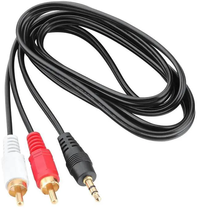 Alt view image 4 of 7 - 3.5mm to RCA Cable, RCA Male to Aux Audio Adapter HiFi Sound Headphone Jack Adapter Metal Shell Y Splitter Auxiliary Cord 1/8 Connector for Phone Speaker MP3 Tablet HDTV