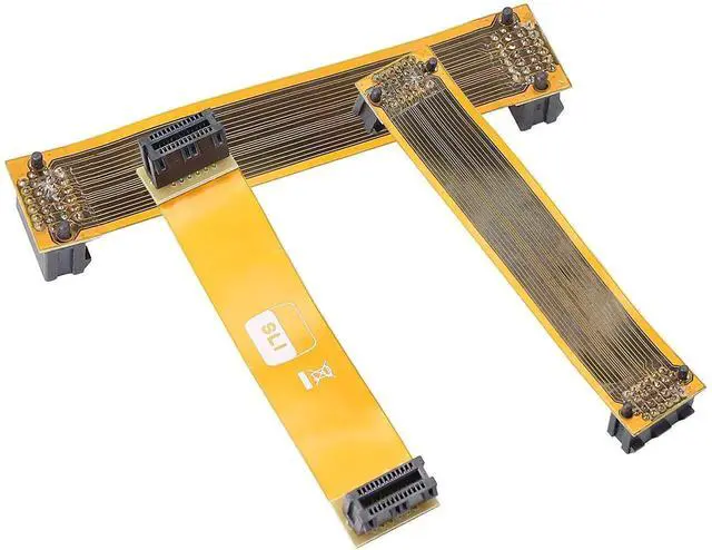 Alt view image 2 of 7 - SLI Bridge 2 Way,10cm 26pin Flexible Graphic Card PCI-e Connection Cable for Dual Nvidia GPUs Graphic Card Crossfire Interconnect - N Card