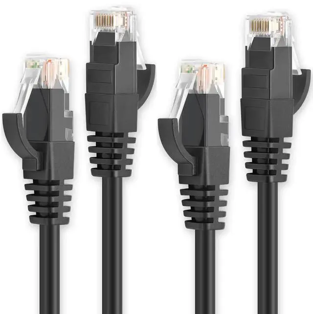 Main image of Ethernet Cable 1.5 ft 2 Pack - Cat 6 High Speed Network Cable with Rj45 Connectors, Short Patch Cable for Patch Panel, Switch
