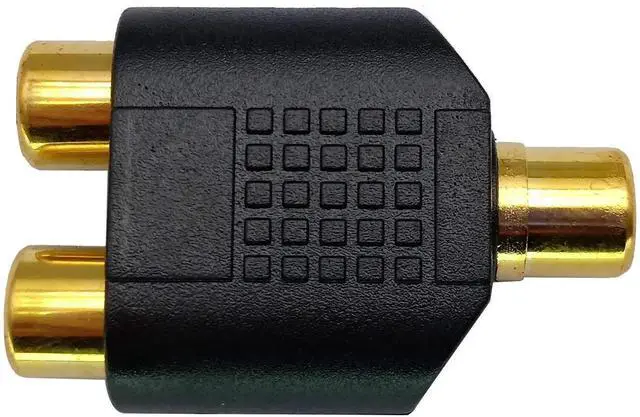 Alt view image 4 of 7 - RCA Y Splitter Adapter,Gold-Plated1RCA Female to 2 RCA Female Jack Audio Video Y Splitter Adapters Connector for Audio Video AV TV Cable Convert (5 Pack F/F)