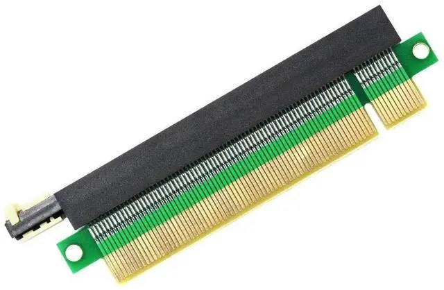 Alt view image 5 of 5 - PCI-E 164 pin Slot PCI-Express 16X Riser Card, Male to Female Extension Protector Upward Riser Adapter Card 1U 2U