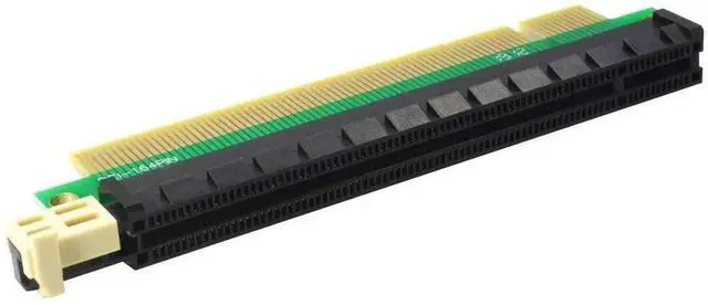 Alt view image 4 of 5 - PCI-E 164 pin Slot PCI-Express 16X Riser Card, Male to Female Extension Protector Upward Riser Adapter Card 1U 2U
