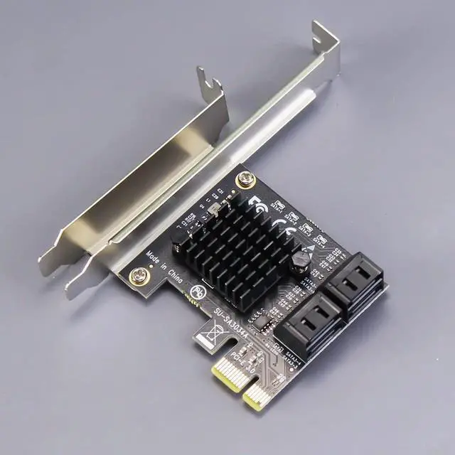 Alt view image 5 of 7 - SA3034-C 4-Port PCIe X1 SATA Expansion Card with SATA and Power Cables, Compatible with Windows,Linux,Mac OS,NAS