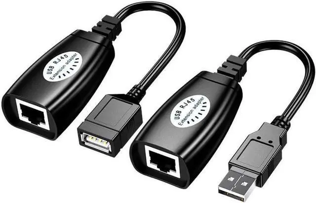 Main image of USB 2.0 to RJ45 Adapter RJ45 LAN Cable Extension Cable USB Extender over Cat5 / Cat5e / Cat6 Cable