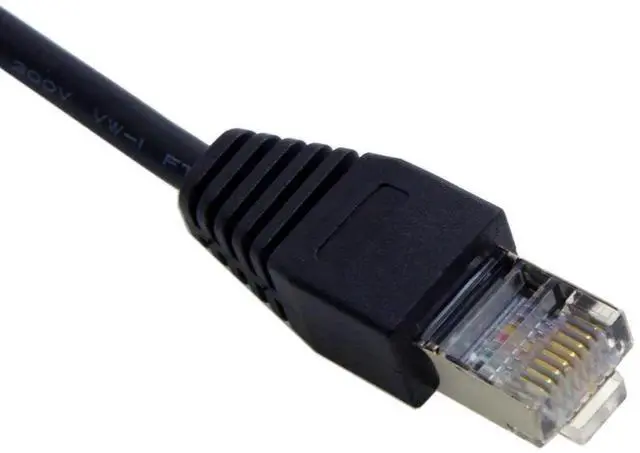Alt view image 3 of 6 - RJ45 8P8C FTP STP UTP Cat 5e Male to Female LAN Ethernet Network Extension Cable with Panel Mount Holes 30cm