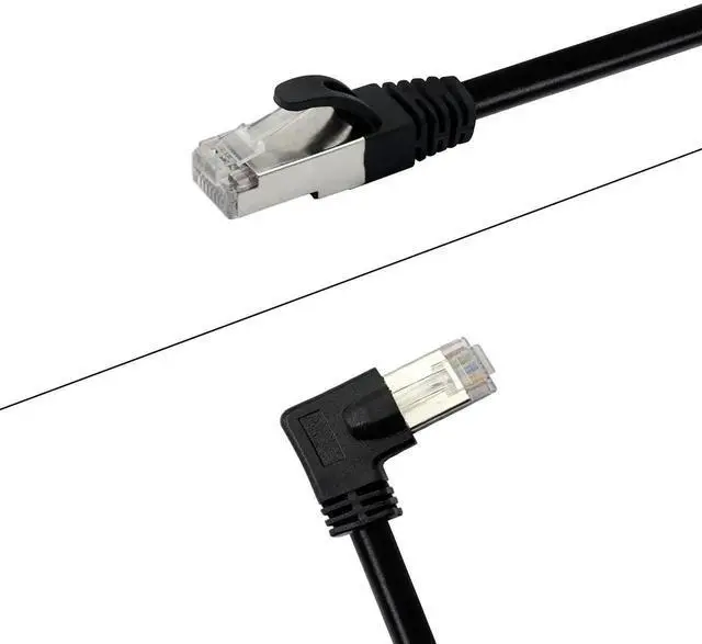 Alt view image 3 of 7 - Cat6 Ethernet Cable 1.5 ft,90 Degree RJ45 Male to RJ45 Male Internet Extension Cable for PC, Router, Modem, Printer, Xbox, PS4(Angle Right)