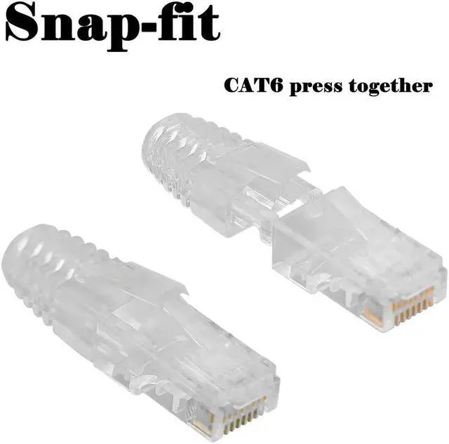 Alt view image 6 of 7 - 100 Pcs RJ45 CAT6 Strain Relief Boots Connector for Standard CAT6 CAT6A Ethernet Cable LAN Cable Connector Boot Cover for Various Diameter LAN Cable-Clear