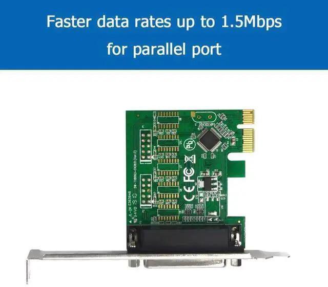 Alt view image 5 of 7 - PCIe Parallel Port Expansion Card, PCI Express to DB25 LPT Converter Adapter Controller for Desktop with Low Bracket, Support SPP / PS2 / EPP/ECP Modes