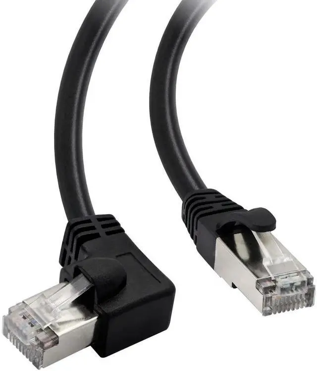 Main image of Cat5 Ethernet Cable,RJ45 Male to Male 90 Degree Internet Network LAN Cable Patch Cord for PC, Router, Modem, Printer, Xbox, PS4-1.5FT (Angle Right)