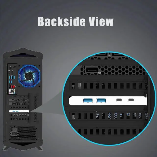 Alt view image 2 of 7 - U3044AC 4-Port (2 x Type-C+ 2 x Type-A) USB 3.0 5Gbps PCIe Expansion Card for Intel, AMD, and ARM Platform, Compatible with Windows and Linux (Not Support Mac OS)