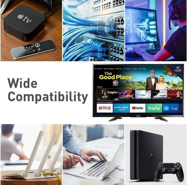 Alt view image 2 of 7 - Ethernet Cable RJ45 Cable 26AWG Cat 8 6Feet (2 Pack) LAN High Speed Network Cable with Gold Plated RJ45 Connector 40Gbps 2000Mhz S/FTP LAN Wires for Gaming Xbox Modem Router