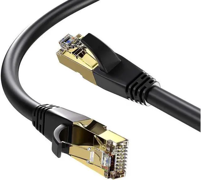 Main image of Ethernet Cable RJ45 Cable 26AWG Cat 8 6Feet (2 Pack) LAN High Speed Network Cable with Gold Plated RJ45 Connector 40Gbps 2000Mhz S/FTP LAN Wires for Gaming Xbox Modem Router