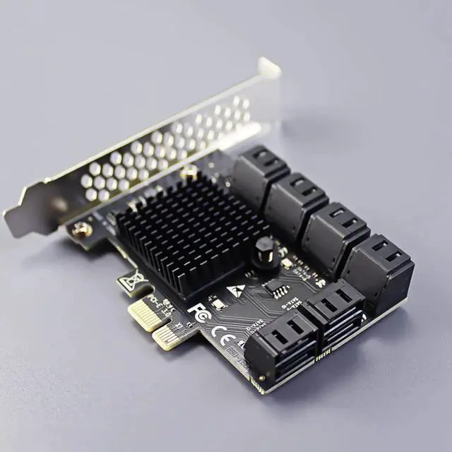 Alt view image 5 of 7 - SA3112-C 12-Port PCIe X1 SATA Expansion Card with SATA and Power Cables, Compatible with Windows,Linux,Mac OS,NAS
