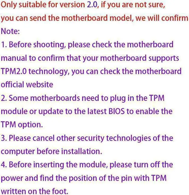 Alt view image 2 of 2 - 1Piece 14 Pin TPM 2.0 Module For Intel Trusted Platform Module