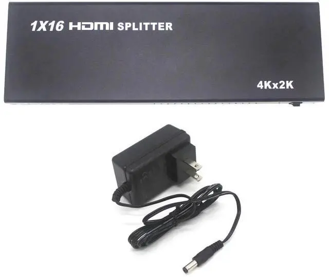 Alt view image 2 of 5 - 16 Port HDMI Splitter 1x16 Full HD 1080P HDMI 1.4 Splitter with Switcher Converter Support 4KX2K 3D Digital Audio Format-Black