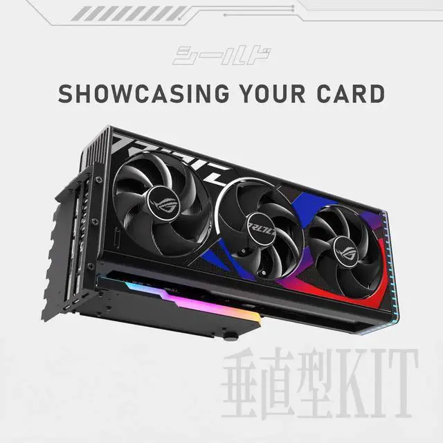 Alt view image 4 of 6 - GPU Mount with High-Speed PCIE 4.0 Riser Cable, Shield Series, 115mm/4.52in Flexible Extension, 90 Degree Connector, Only Compatible to Full-Opened PCIe Slots-Black-YIHPI344