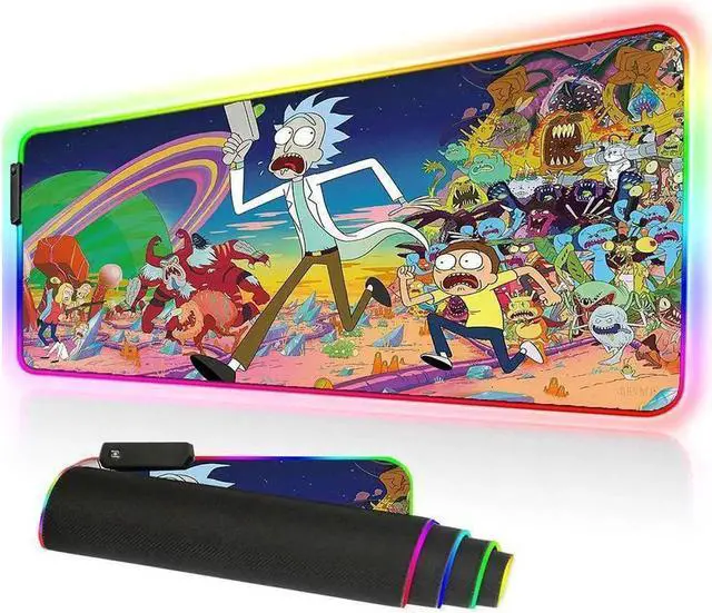 Main image of RGB Gaming Mouse Pad Large - Soft RGB Mouse Mat Oversize Glowing Led Extended Mousepad, USB Powered Computer Keyboard Mouse Pad, Lighted PC Gaming Mouse mat with Non-Slip Rubber Base Waterproof 80x30