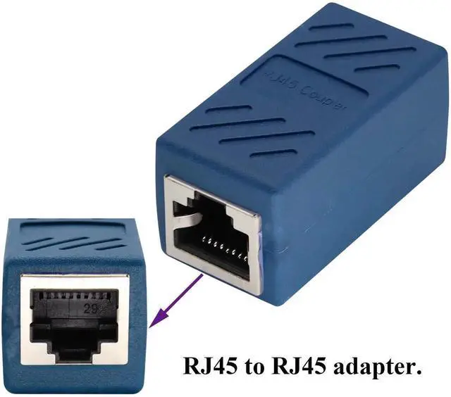 Alt view image 4 of 7 - RJ45 Cat6 Adapter Ethernet Cable Extender Cat6 Female to Female Inline Network Cable Coupler Cat6 Cat5 Cat5e Ethernet Coupler Adapter (Blue-10 Pack)