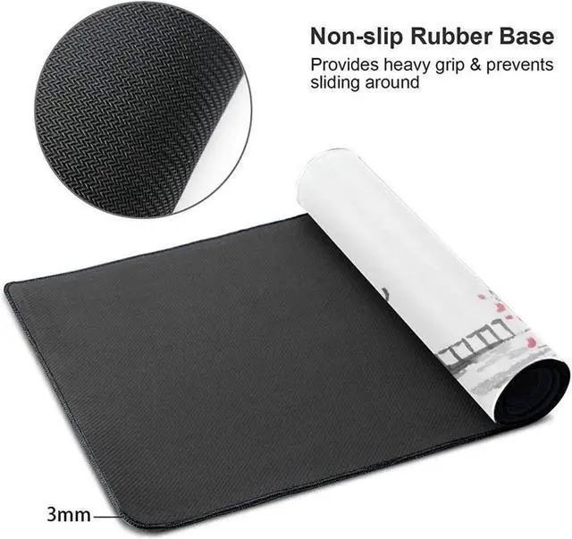 Alt view image 4 of 6 - Black and White Sumi-E Painting Cherry Blossom Temple Art Gaming Mouse Pad XL Extended Large Mouse Mat Desk Pad Stitched Edges Mousepad Long Non-Slip Rubber Base Mice Pad 31.5 X 11.8 Inch
Limited tim