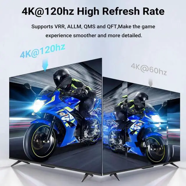 Alt view image 4 of 7 - HDMI 2.1 Switch, 5-Port HDMI 8K Switch with Remote Supports 4K@120Hz, 8K@60Hz Auto CEC 3D HDCP2.3, Ultra HD HDMI Switcher Splitter Compatible with PS5/4/3, Xbox,roku, Fire Stick, TV,Projectors