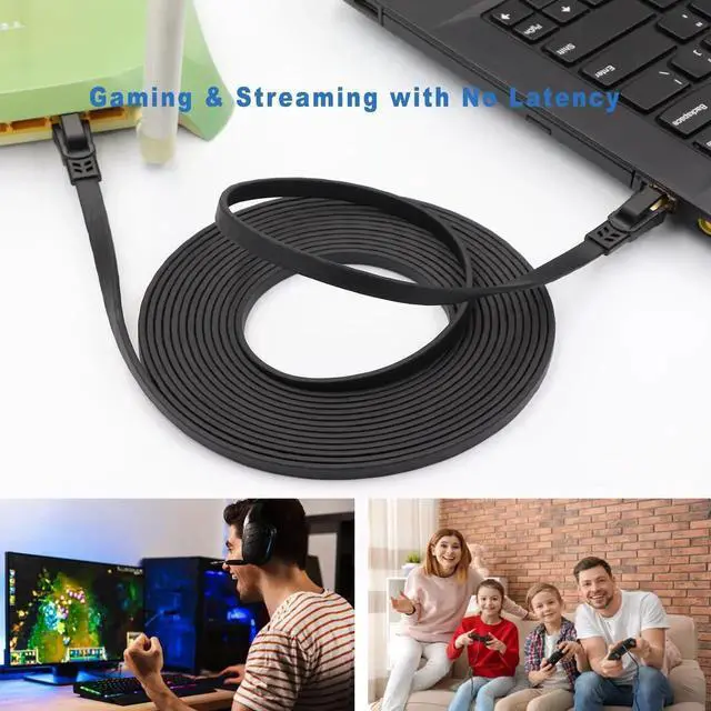 Alt view image 4 of 7 - Cat8 Ethernet Cable 33FT, High Speed Outdoor&Indoor Cat8 LAN Network Cable 40Gbps, 2000Mhz with Gold Plated RJ45 Connector, Weatherproof S/FTP UV Resistant for Router/Gaming/Modem