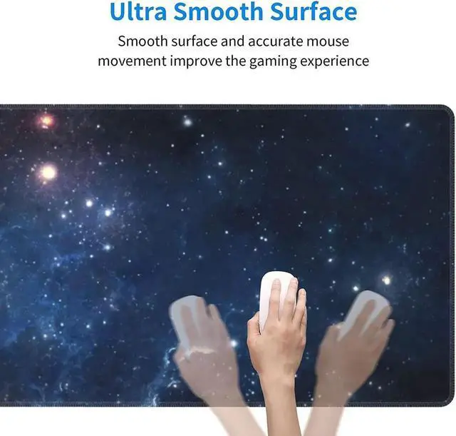 Alt view image 4 of 6 - XXL Space Galaxy Desk Mouse Pad Large Gaming Keyboard Mat Cool Extended Laptop Mouse Pad for Office Company 31.5 X 11.8 Inch