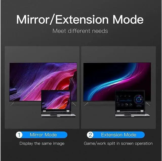 Alt view image 4 of 6 - VGA to HDMI Adapter with Audio (PC VGA Source Output to TV/Monitor with HDMI Connector) 1080P VGA to HDMI Adapter Cable for Computer Desktop Laptop PC Monitor HDTV (1.5FT/0.5M)