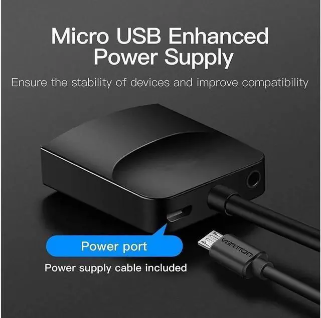 Alt view image 6 of 6 - VGA to HDMI Adapter with Audio (PC VGA Source Output to TV/Monitor with HDMI Connector) 1080P VGA to HDMI Adapter Cable for Computer Desktop Laptop PC Monitor HDTV (1.5FT/0.5M)