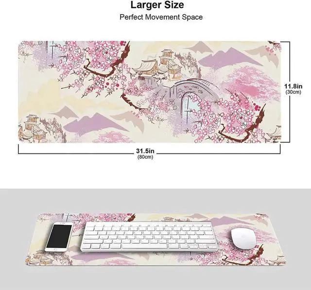 Alt view image 2 of 6 - Ancient Asian Gaming Mouse Pad Large XL Desk Mat Long Extended Pads Big Mousepad Keyboard Home Office
